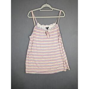 Lane Bryant Blouse Womens 18/20 Spaghetti Strap Stripe Tank Top NWT